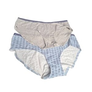 2 Pairs Women's Brand New No Tags Sainteve Underwear Panties Sz XL Blue & Grey